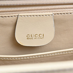 Gucci Vintage Convertible Bamboo Top Handle Bag Leather