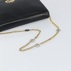 Christian Dior Vintage Chain Flap Shoulder Bag Leather