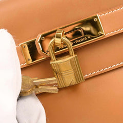 Hermes Kelly Handbag Brown Chamonix with Gold Hardware
