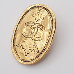 Chanel Vintage CC Crown Oval Plate Clip-On Earrings Metal