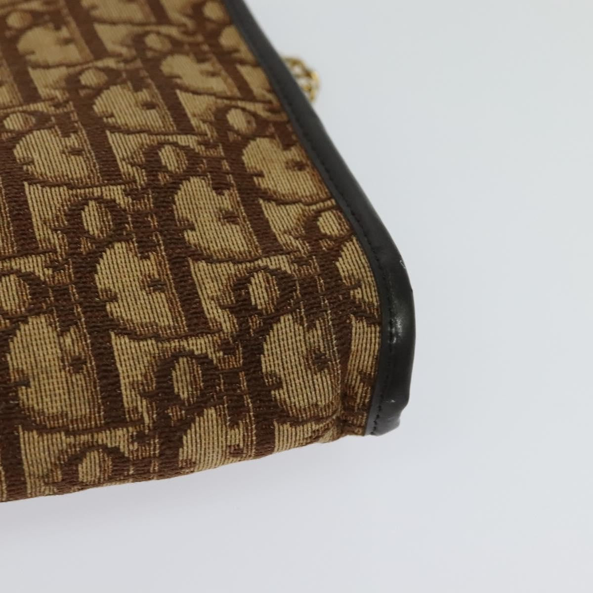 Christian Dior Vintage Trotter Flap Shoulder Bag Canvas