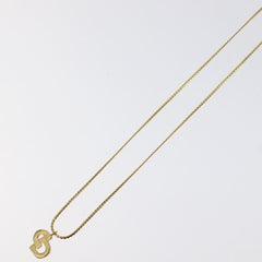 Christian Dior CD Pendant Necklace Metal