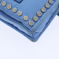 Prada Etiquette Flap Bag Studded Tessuto