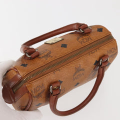 MCM Visetos Handbag Canvas and Leather