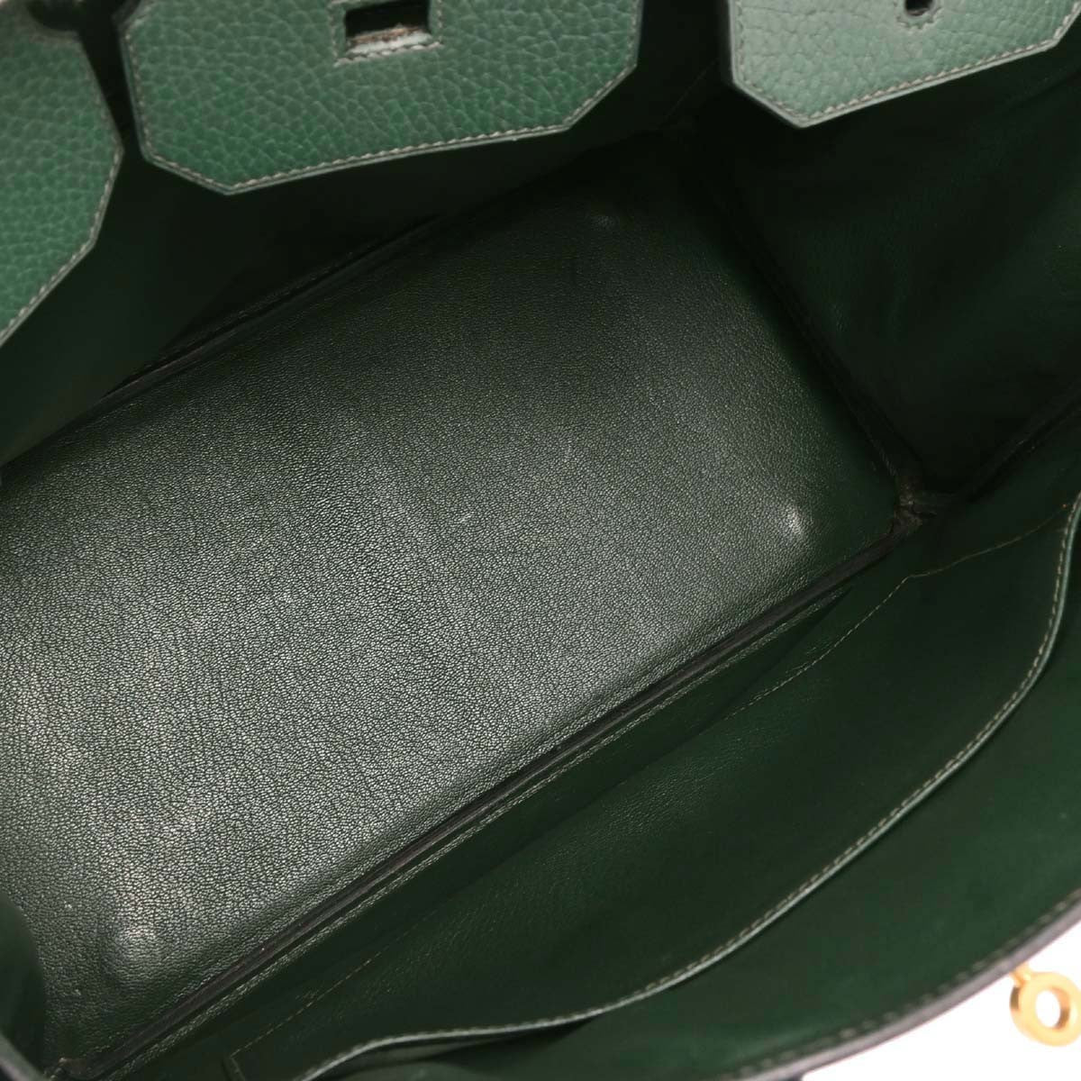 Hermes Birkin Handbag Green Ardennes with Gold Hardware