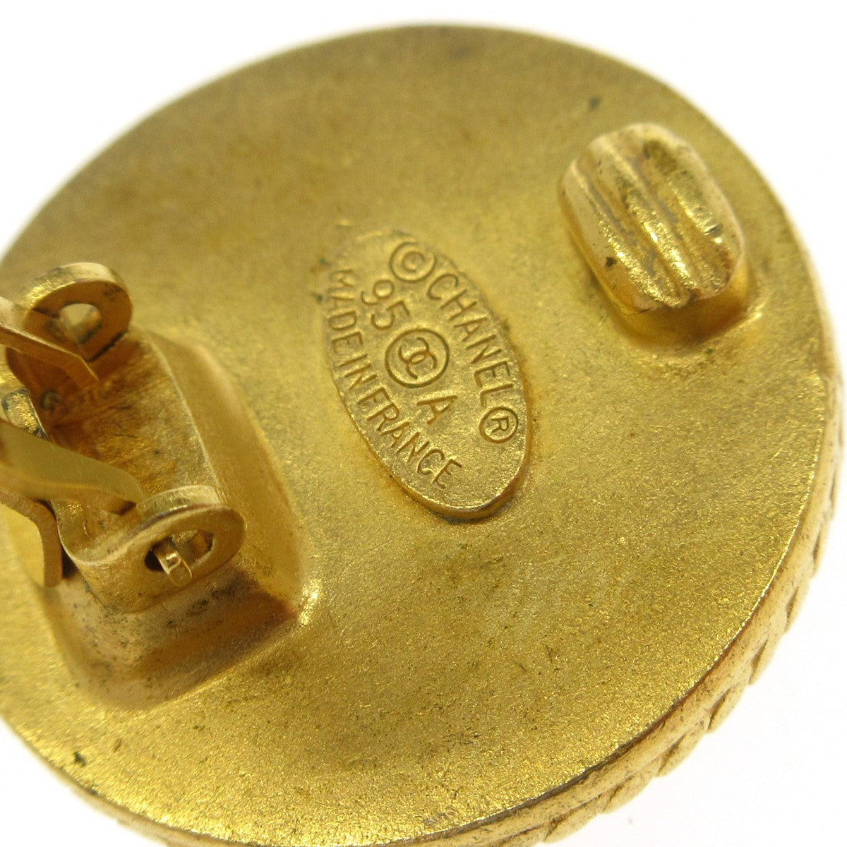 Chanel CC Round Earrings Metal