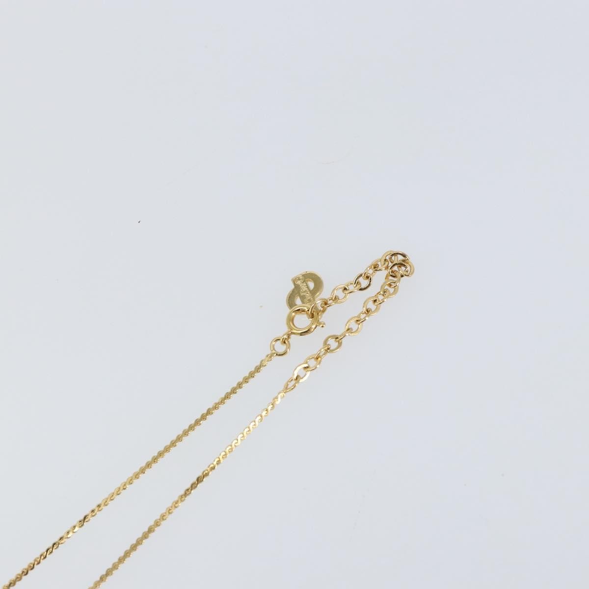 Christian Dior CD Pendant Necklace Metal and Crystals