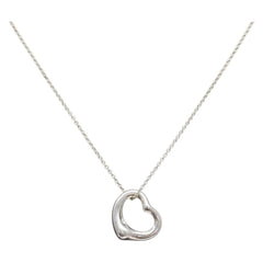 Tiffany & Co. Elsa Peretti Open Heart Pendant Necklace Sterling Silver