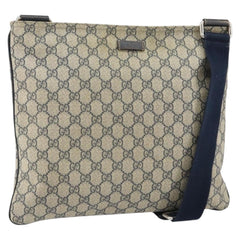 Gucci Zip Top Messenger Bag GG Coated Canvas