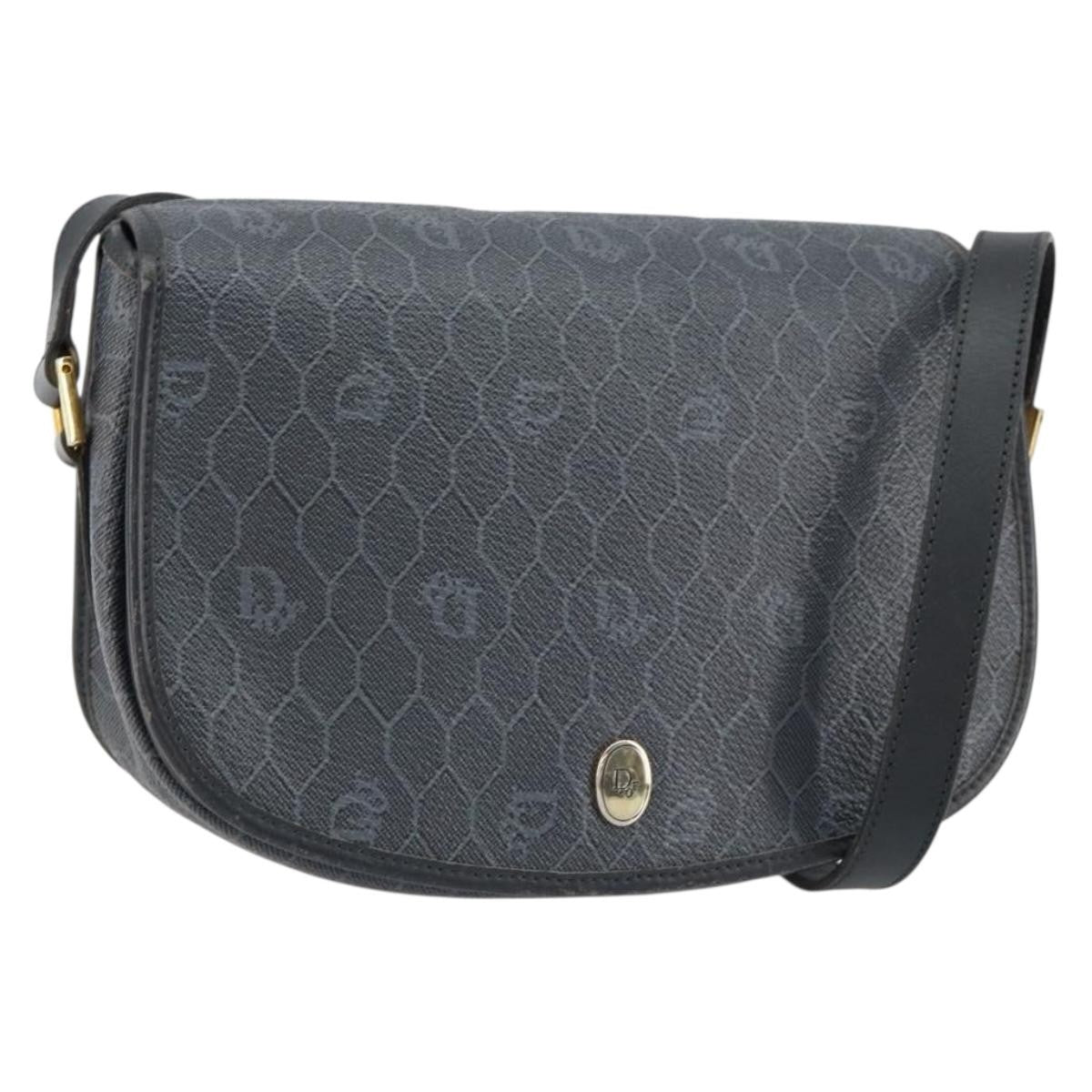 Christian Dior Vintage Honeycomb Shoulder Bag Canvas
