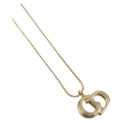 Christian Dior CD Pendant Necklace Metal