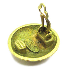 Chanel CC Button Clip-On Earrings Metal