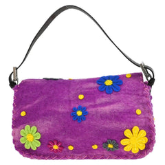 Fendi Baguette Bag Embroidered Zucca Wool