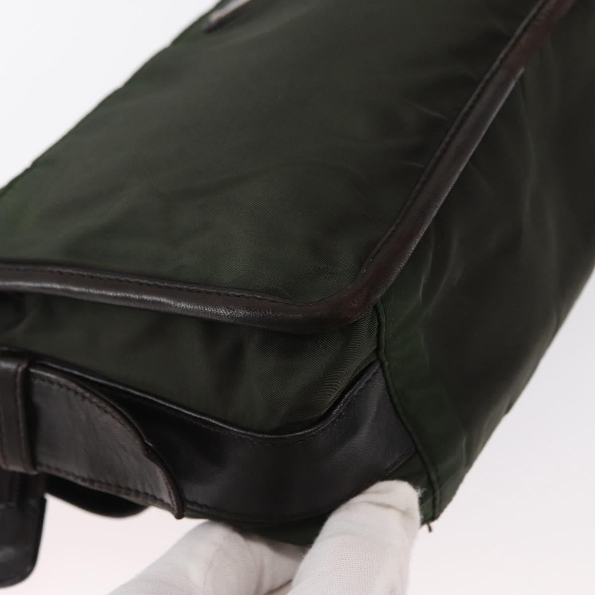 Prada Double Buckle Flap Messenger Bag Tessuto