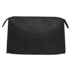 Christian Dior Vintage Honeycomb Zip Pouch Coated Canvas