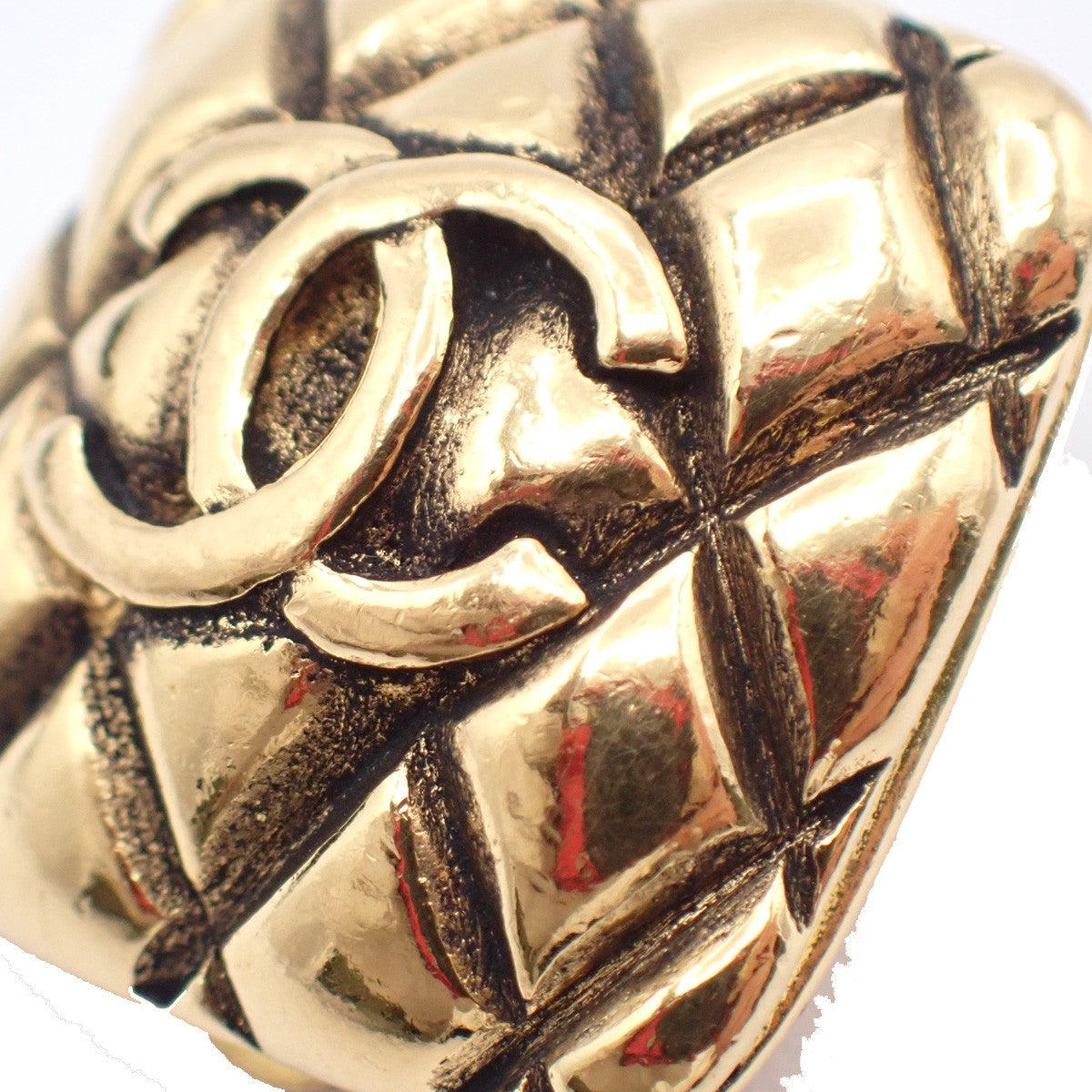 Chanel Square CC Symbols Clip-On Earrings Metal