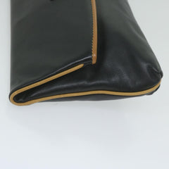 Celine Logo Triomphe Pouch Leather