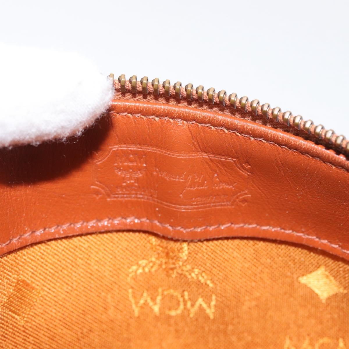 MCM Visetos Handbag Canvas and Leather