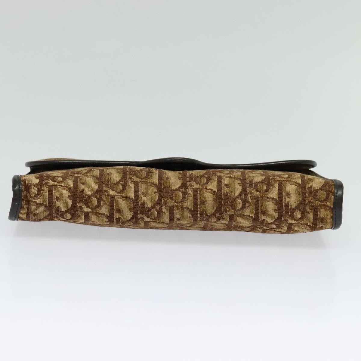 Christian Dior Vintage Trotter Flap Shoulder Bag Canvas