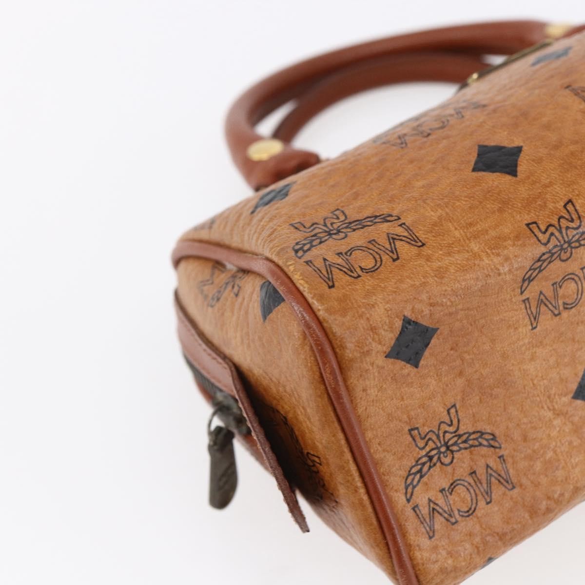 MCM Visetos Handbag Canvas and Leather