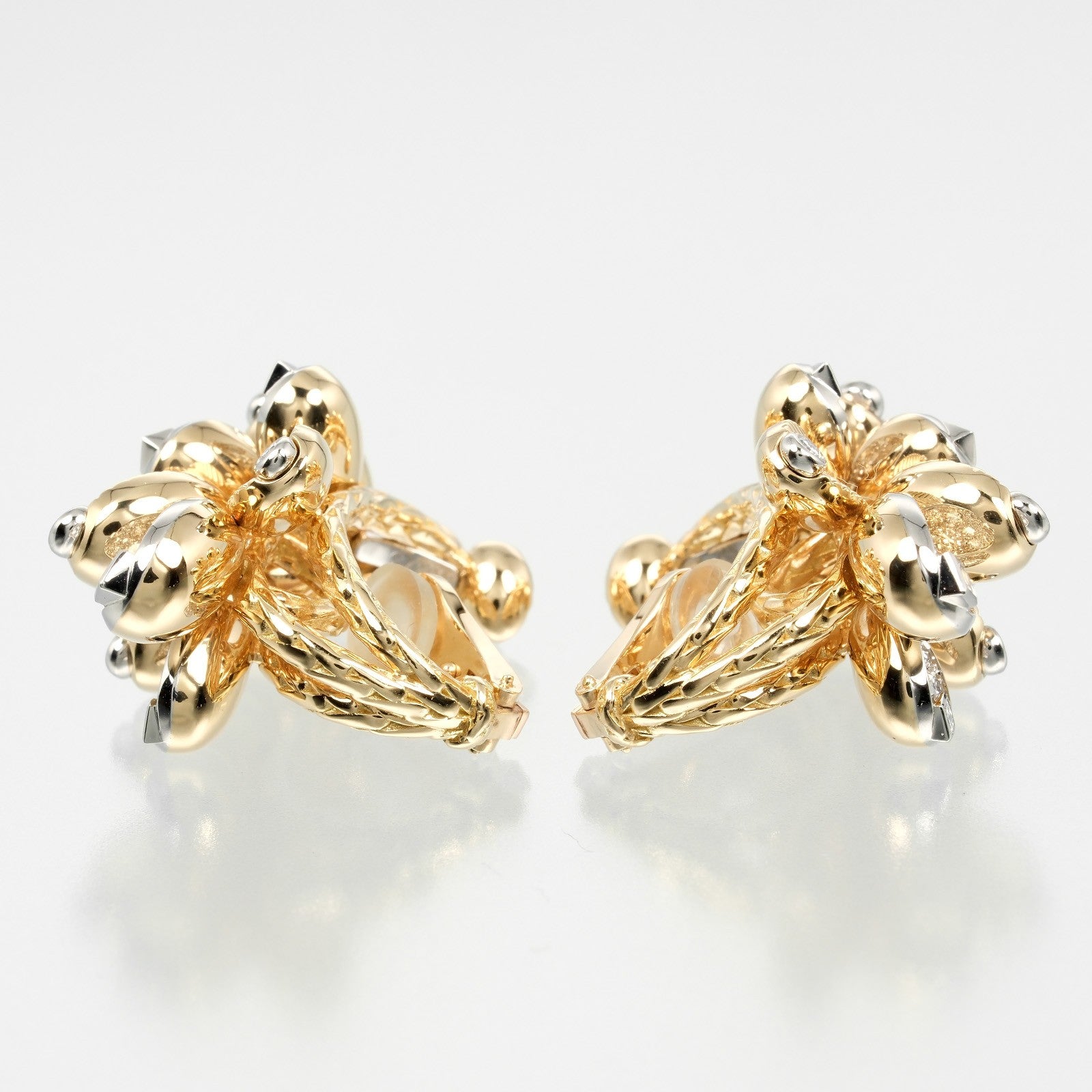 Cartier Grain de Cafe Earring Gold and Platinum