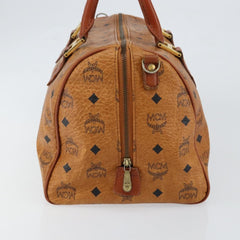 MCM Visetos Handbag Canvas and Leather
