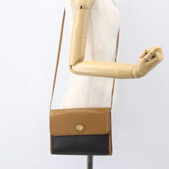 Christian Dior Vintage Honeycomb Shoulder Bag Canvas and Leather