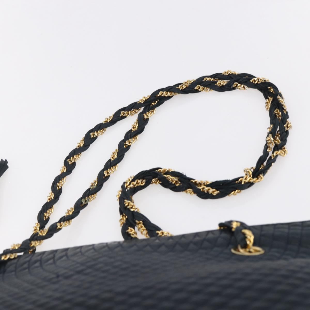 Bally Vintage Chain Shoulder Bag Quilted Leather