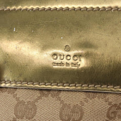 Gucci Vintage Double Belt Bag GG Canvas with Leather
