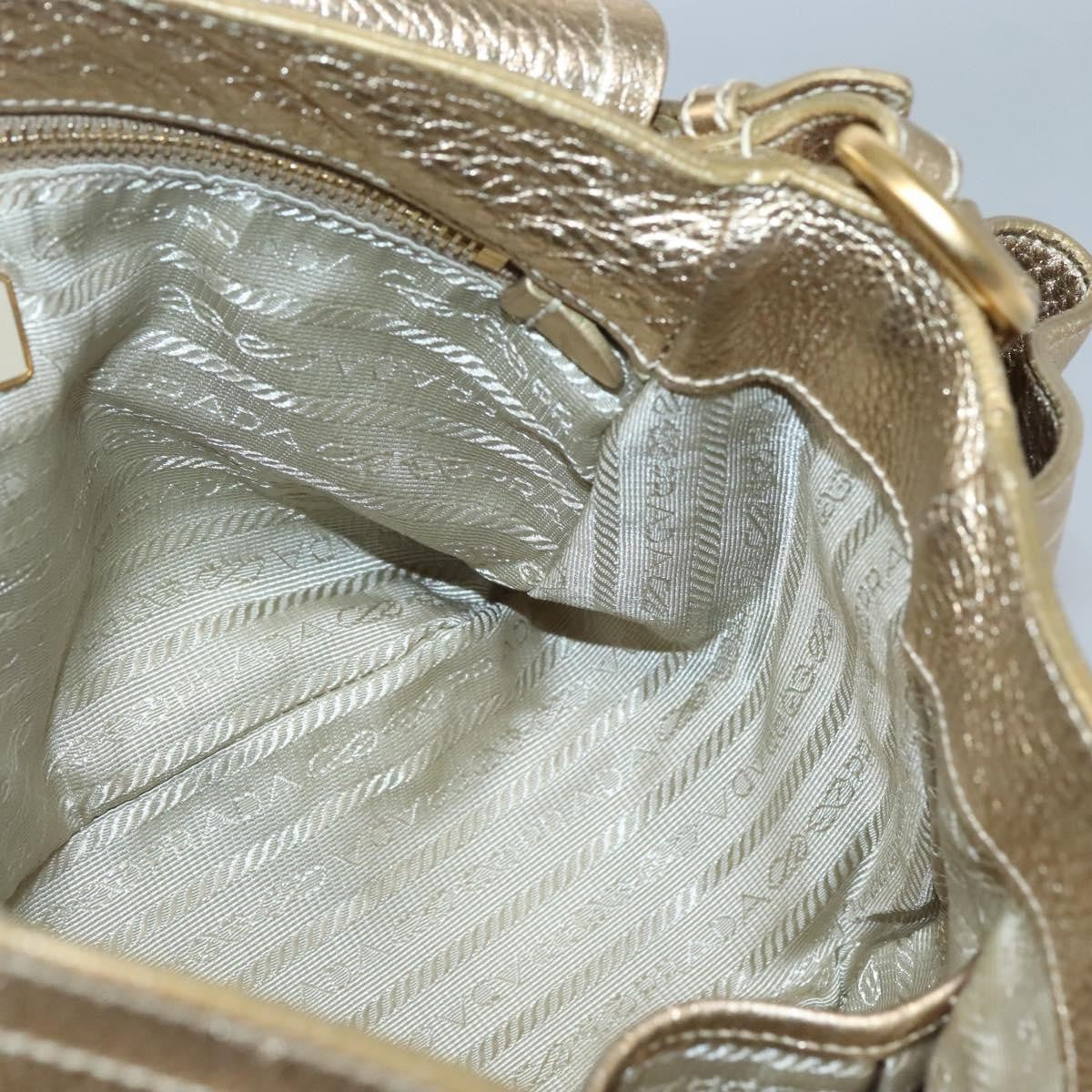 Prada Antic Pushlock Shoulder Bag Leather