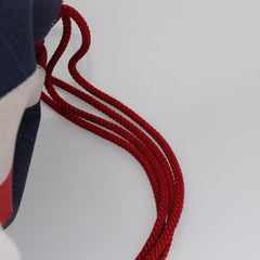 Gucci Logo Drawstring Backpack Striped Canvas