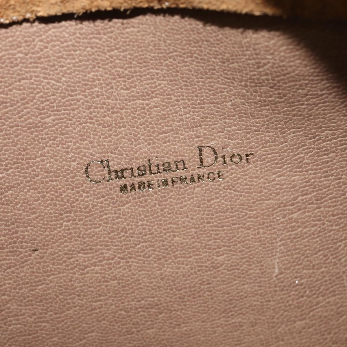 Christian Dior Vintage Honeycomb Shoulder Bag Canvas and Leather