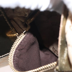 Gucci Vintage Double Belt Bag GG Coated Canvas with Leather