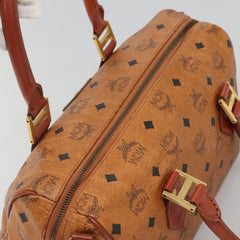 MCM Visetos Handbag Canvas and Leather