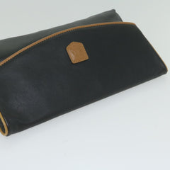 Celine Logo Triomphe Pouch Leather