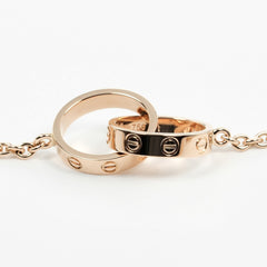 Cartier Love Interlocking Necklace 18K Rose Gold