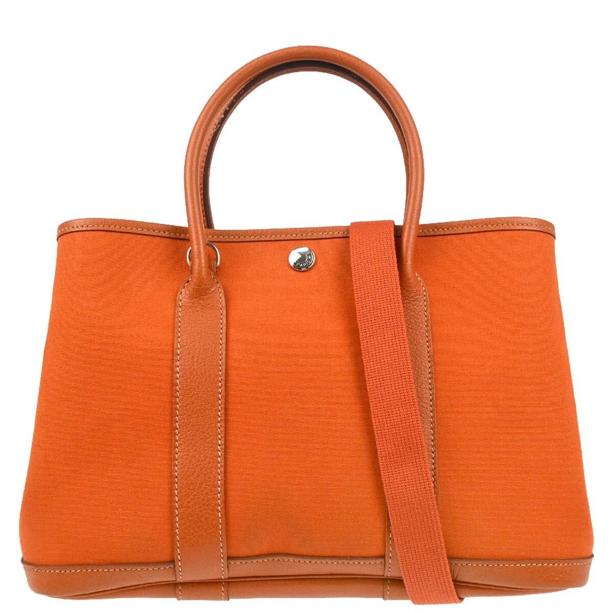 Hermes Garden Party Tote Toile and Leather