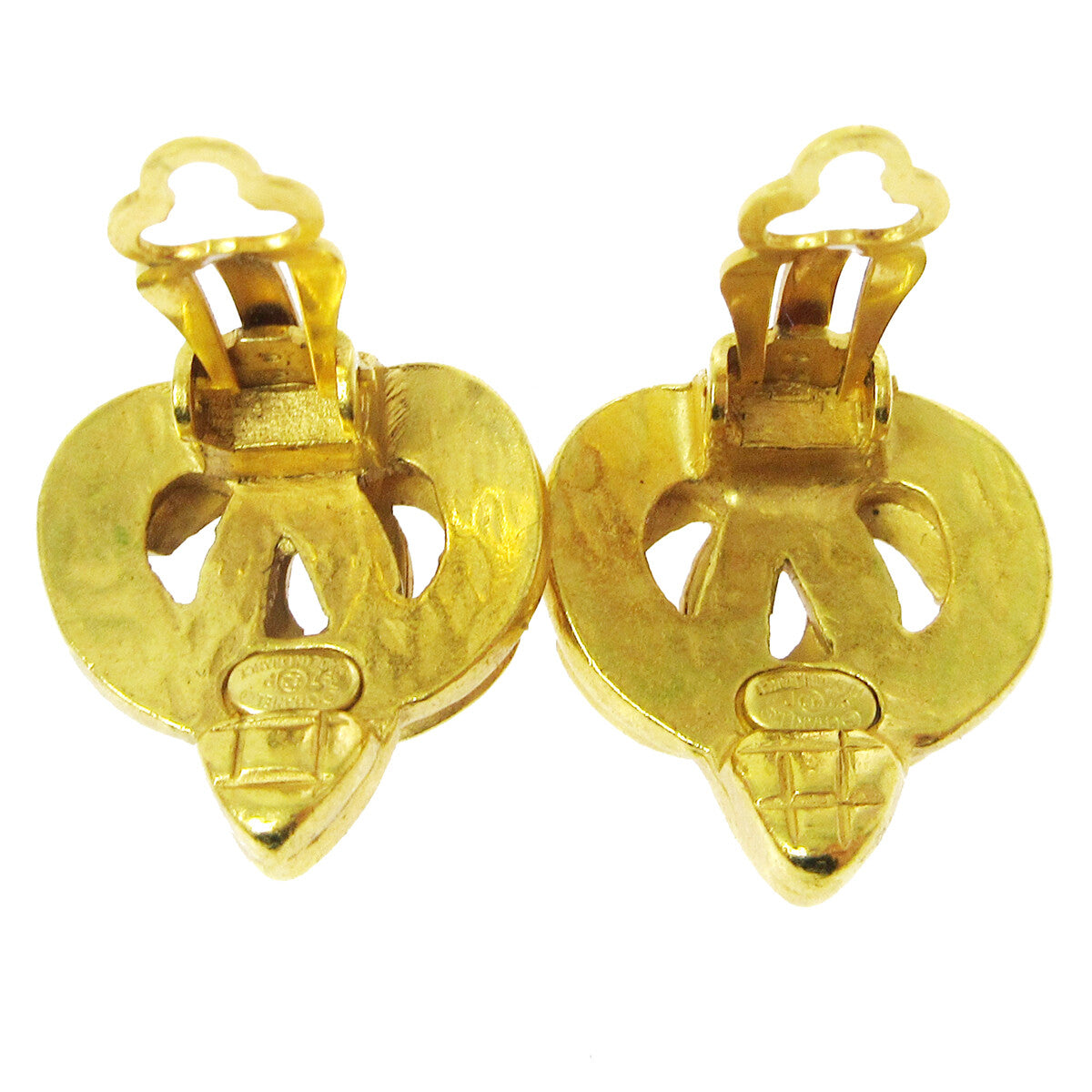 Chanel CC logo heart Gold-plated