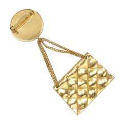 Chanel Vintage Medallion Flap Bag Brooch Metal