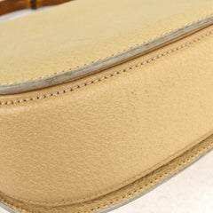 Gucci Vintage Convertible Bamboo Top Handle Bag Leather