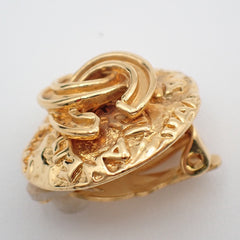 Chanel CC Round Earrings Metal