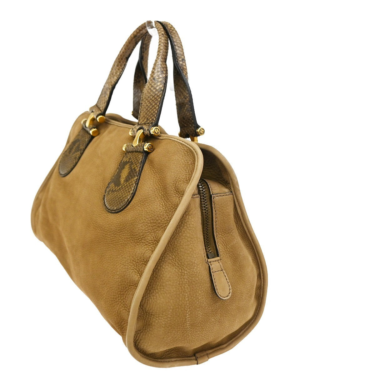 Gucci Twice Satchel Nubuck with Python