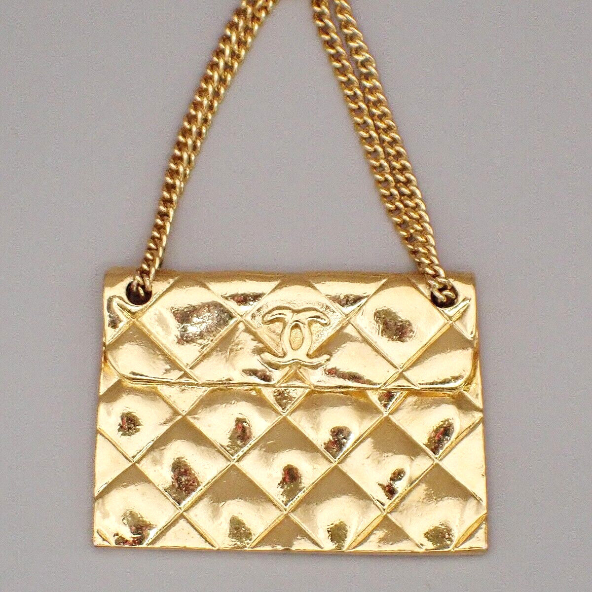 Chanel Vintage Medallion Flap Bag Brooch Metal