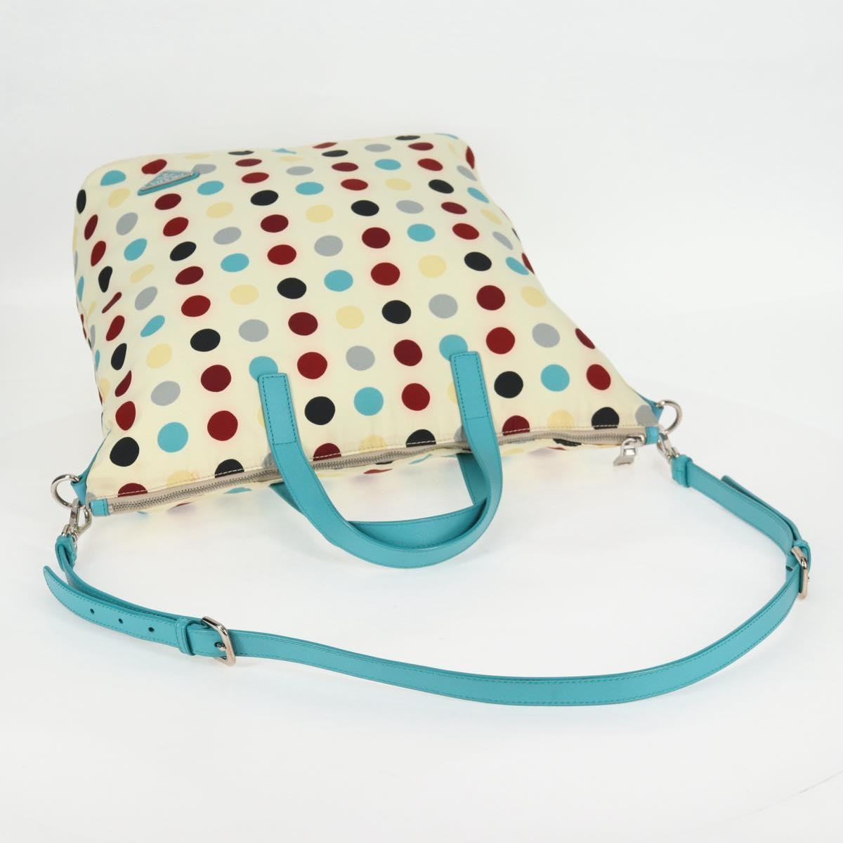 Prada Convertible Tote Printed Tessuto with Saffiano