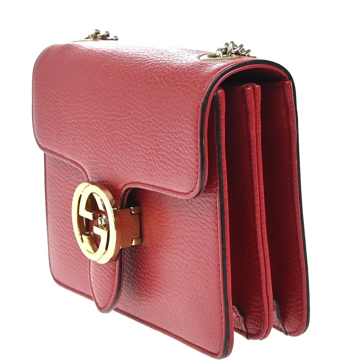 Gucci Interlocking Shoulder Bag Leather