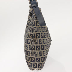 Fendi Belted Flap Shoulder Bag Zucchino Coated Canvas