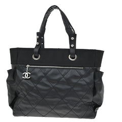 Chanel Biarritz Pocket Tote Quilted Coated Canvas