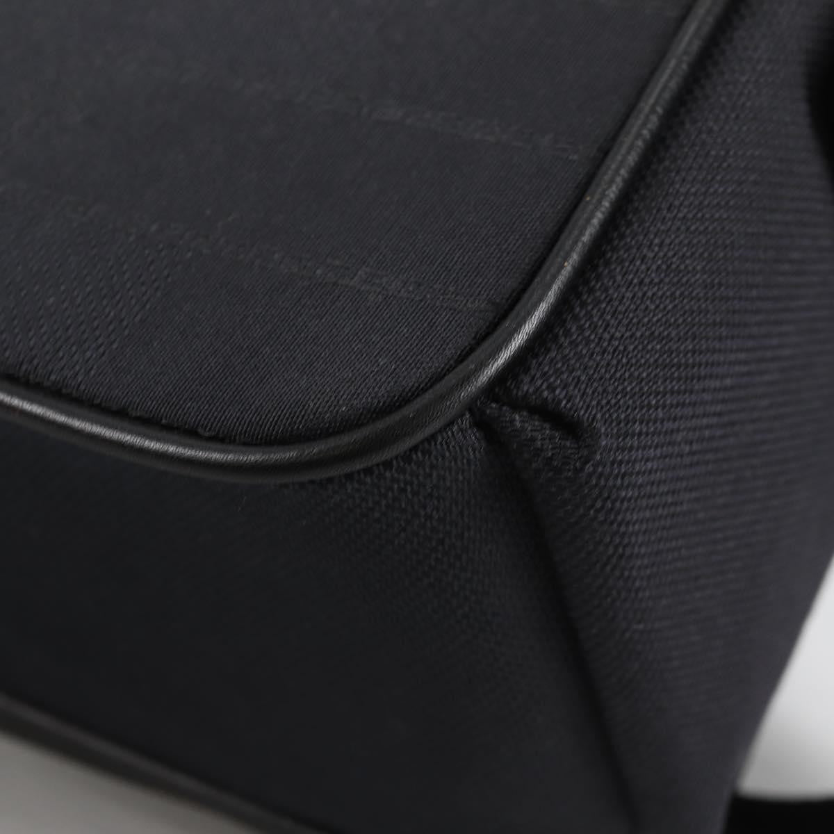 Versace Front Pocket Shoulder Bag Leather and Canvas