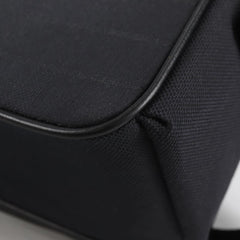 Versace Front Pocket Shoulder Bag Leather and Canvas