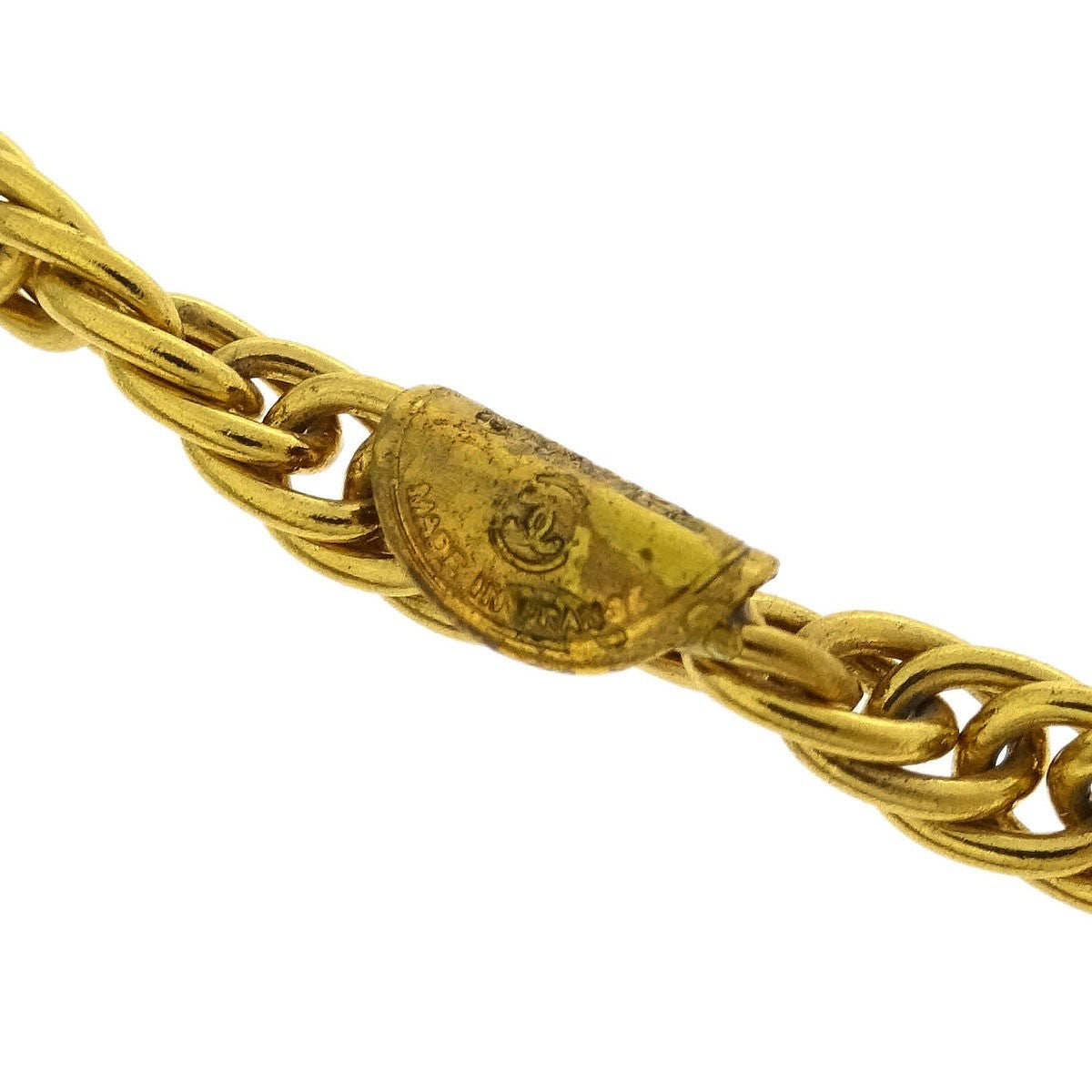 Chanel Multistrand CC Logo Necklace Metal with Crystals